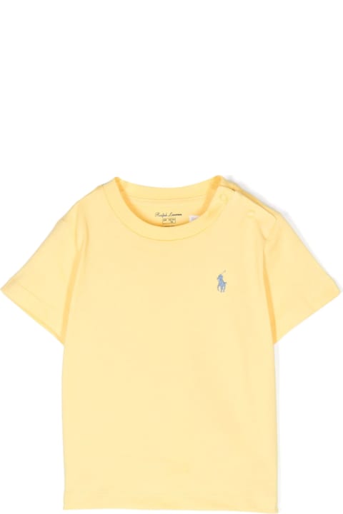Fashion for Baby Boys Ralph Lauren Yellow T-shirt With Blue Pony