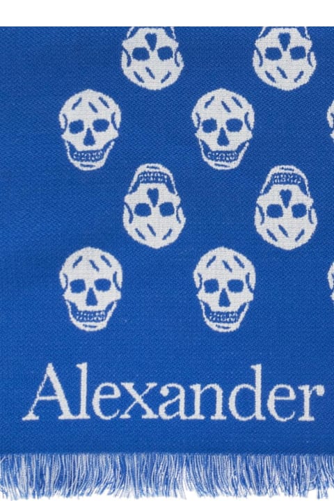 آخر صيحات الموضة من السيدات Alexander McQueen Skull Printed Fringed Scarf