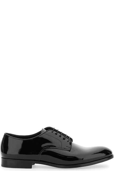 Doucal's Loafers & Boat Shoes for Men Doucal's Black Oxford Shoes With Five Holes In Smooth Leather Man