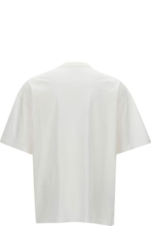 メンズ Purple Brandのウェア Purple Brand White Oversized T-shirt With Logo Lettering Print In Cotton Man