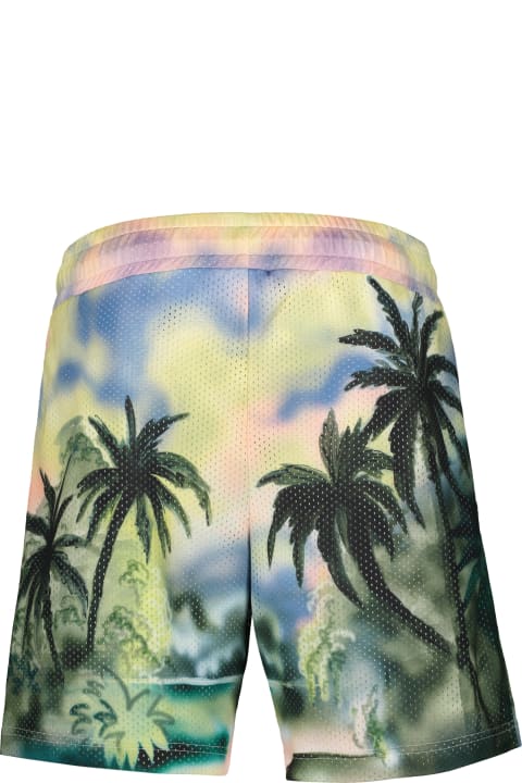 Sale for Men Palm Angels Printed Techno Fabric Bermuda-shorts