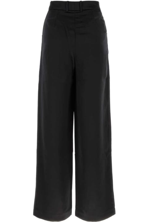 Clothing for Women Loulou Studio Black Satin Vione Wide-leg Pant