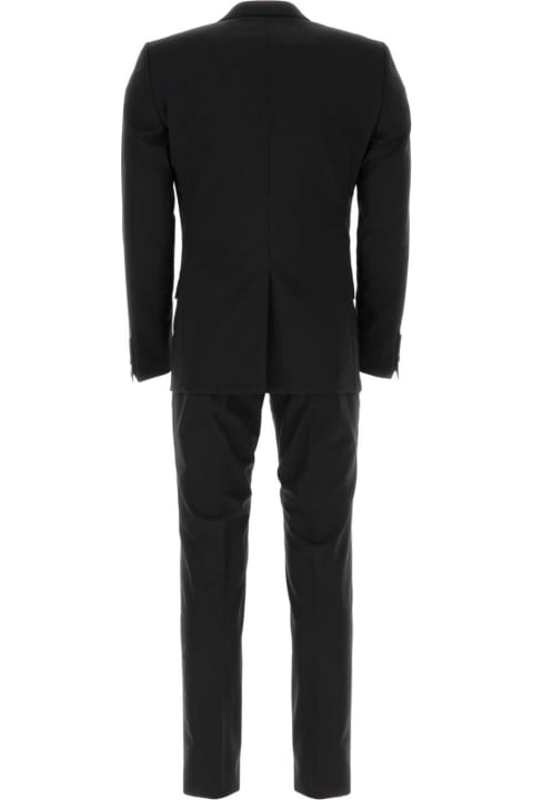 メンズ新着アイテム Dolce & Gabbana Black Light Wool Martini Suit