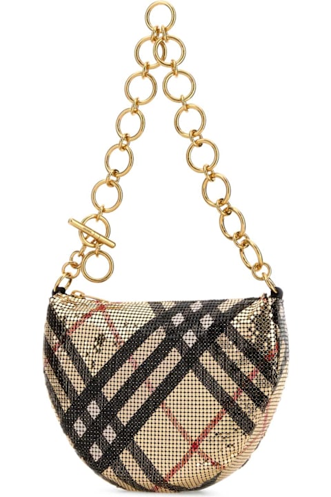 أدوات منزلية Burberry Printed Metal Knit Shoulder Bag