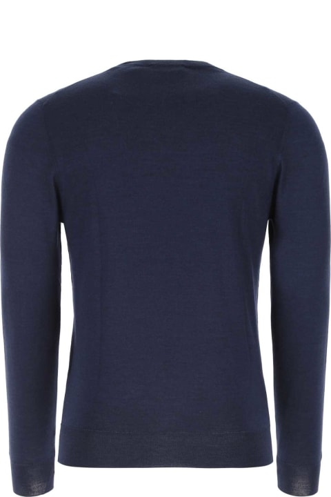 Fedeli for Men Fedeli Dark Blue Cashmere Blend Sweater