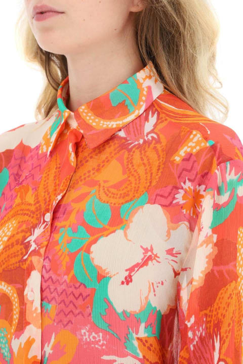 Fashion for Women MSGM Floral Chiffon Shirt MSGM