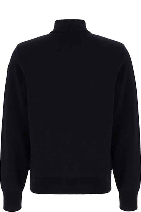 Fleeces & Tracksuits Sale for Men Moncler Midnight Blue Cotton Blend Tricot Cardigan