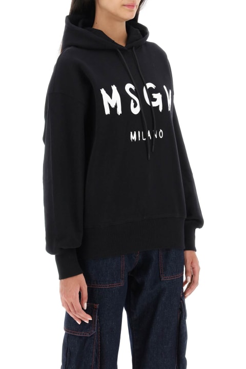 MSGM Fleeces & Tracksuits for Women MSGM Brushed Logo Hoodie