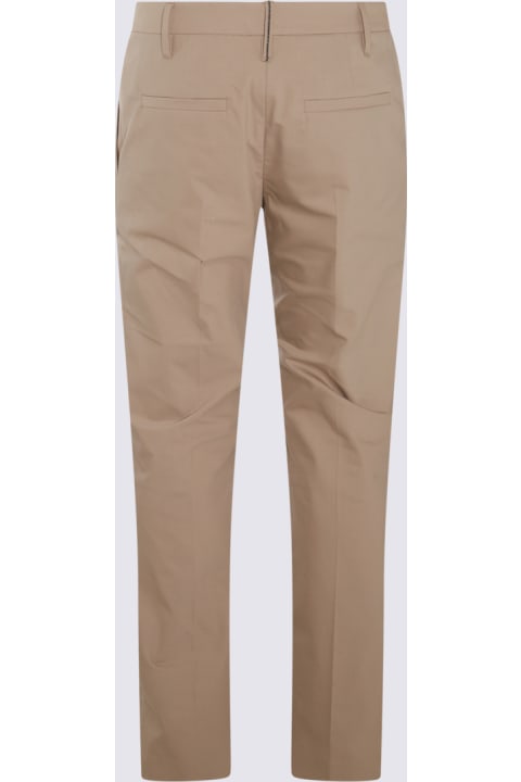 Pants & Shorts for Women Brunello Cucinelli Beige Cotton Pants