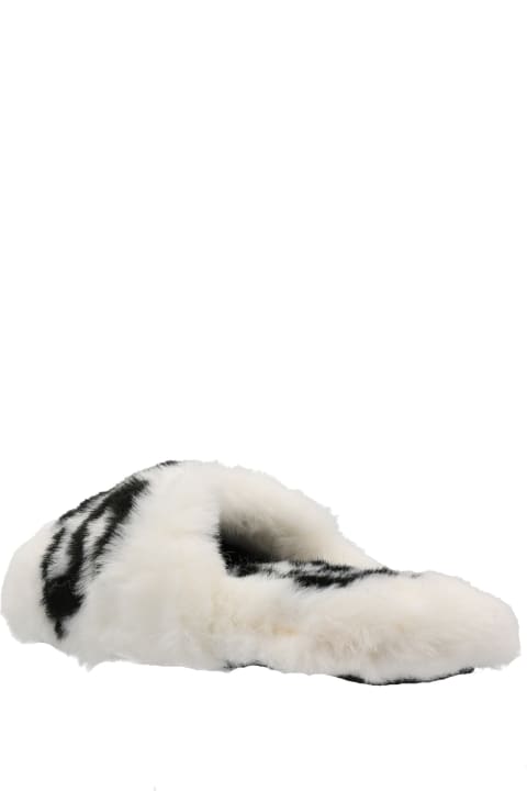 Eco Fur Logo Slippers
