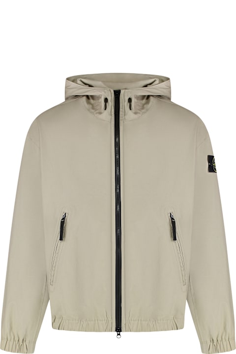 Clothing for Men Stone Island Hooded Windbreaker
