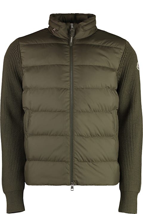 メンズ Monclerのニットウェア Moncler Cardigan With Padded Front Panel