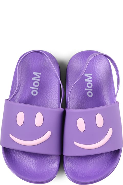 Shoes for Girls Molo Purple Slippers For Girl With Smiley
