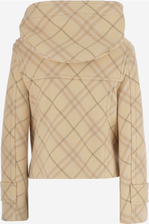 Burberry for Women Burberry Wool Blend Jacket With Check Pattern