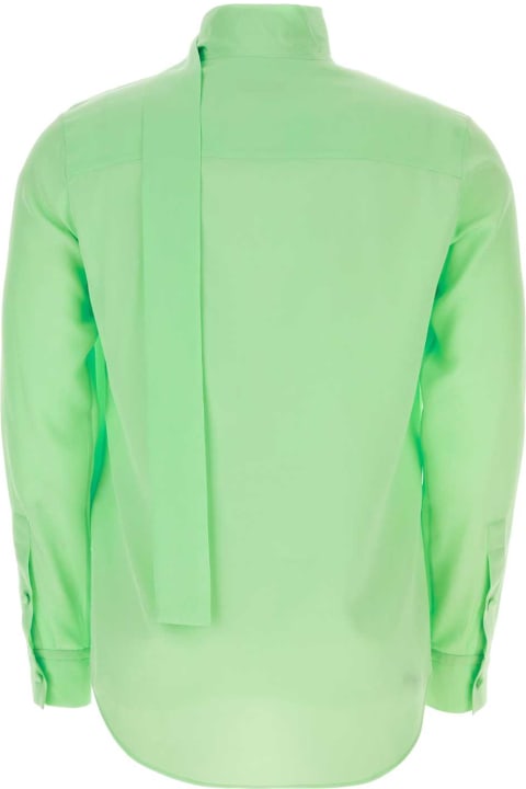 Valentino Garavani for Men Valentino Garavani Fluo Green Silk Shirt