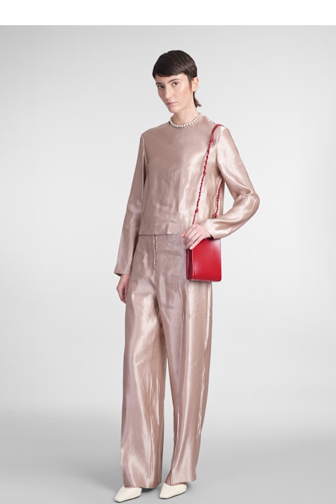 Homeware Loulou Studio Sally Pants In Rose-pink Linen
