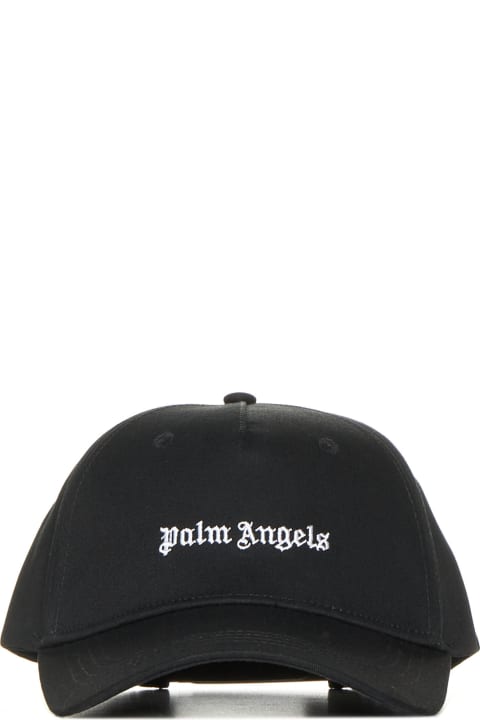 Palm Angels Hats for Women Palm Angels Logo Embroidered Baseball Cap