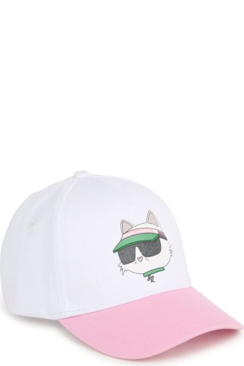 Fashion for Girls Karl Lagerfeld Kids Cappello Con Stampa