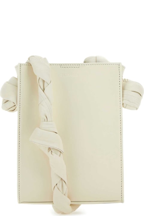 Jil Sander for Women Jil Sander Ivory Leather Tangle Shoulder Bag