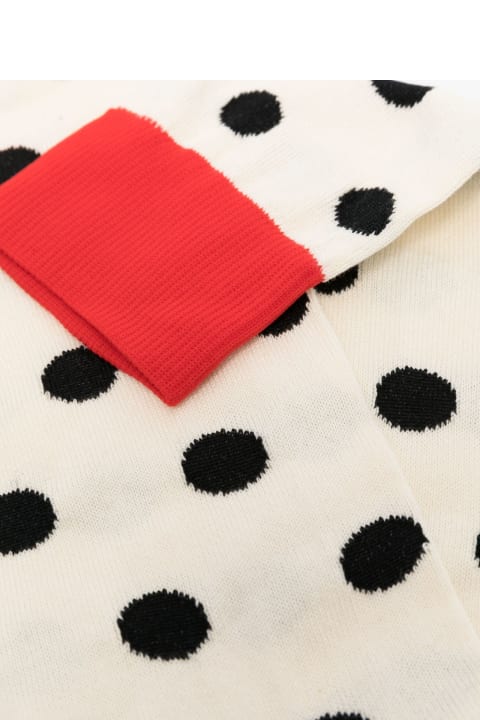 Marni Underwear & Nightwear for Women Marni White Polka Dot-print Ribbed Socks