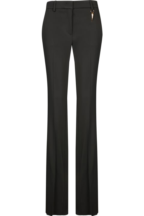 Roberto Cavalli for Women Roberto Cavalli Flare Cady Black And Gold Trousers