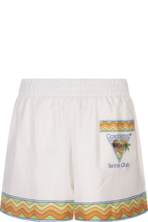 Pants & Shorts for Women Casablanca Afro Cubism Tennis Club Silk Shorts