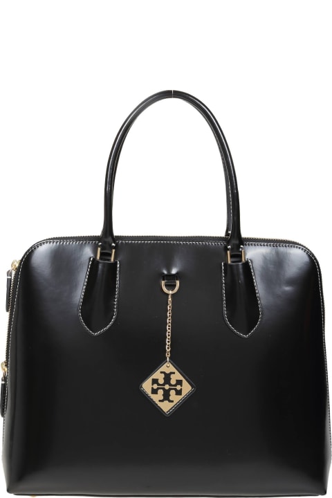 Tory Burch Totes for Women Tory Burch Swing Bag In Black Brushed Leather