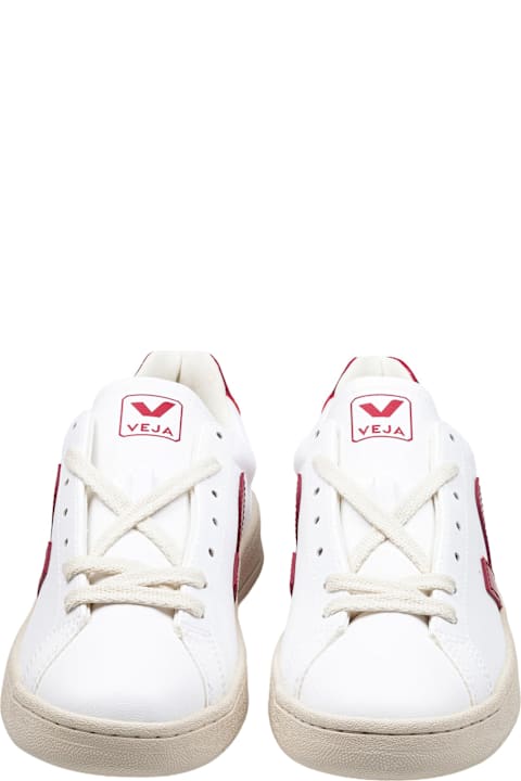 آخر صيحات الموضة من السيدات Veja Urca Urca Sneakers In Leather Color White And Red