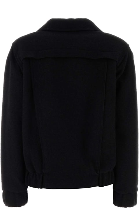 Alessandra Rich for Kids Alessandra Rich Black Boucle Oversize Bomber Jacket