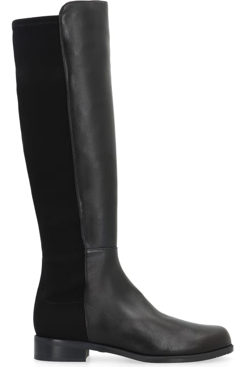 Boots for Women Stuart Weitzman Halfnhalf Leather And Stretch Fabric Boots