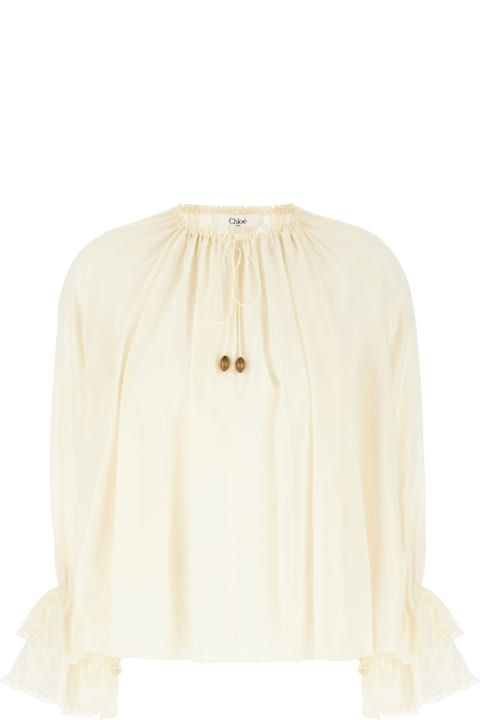 Chloé for Women Chloé Cream Silk Blouse