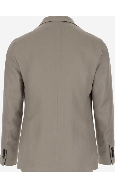 Tagliatore Coats & Jackets for Men Tagliatore Single-breasted Linen Blazer