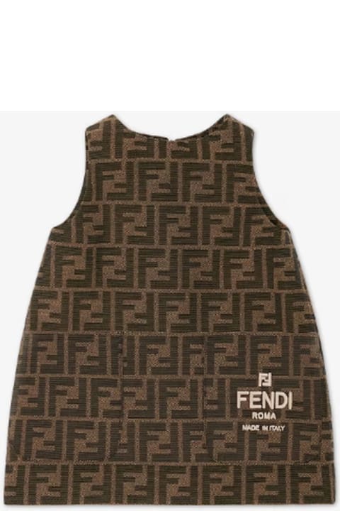 Fendi لـ رُضع بنات Fendi Fendi Kids Dresses Brown