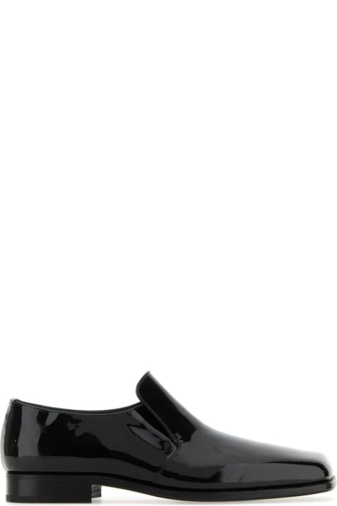Shoes for Men Prada Black Leather Slip Ons