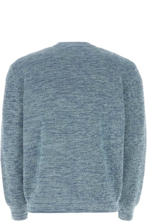 Maison Kitsuné Fleeces & Tracksuits for Men Maison Kitsuné Melange Light Blue Cotton Sweater