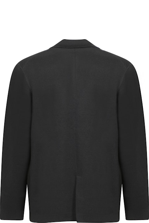 Paul Smith سترات لـ القسم الرجالي Paul Smith Blue Wool Cardigan Jacket