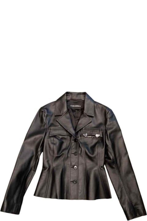 Karl Lagerfeld for Women Karl Lagerfeld Karl Studio Leather Jacket