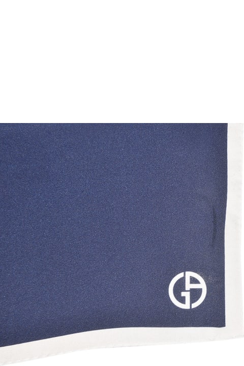 Scarves for Men Giorgio Armani Logo Straight Scarf