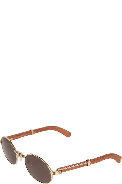 Cartier Eyewear Accessories for Men Cartier Eyewear Logo Round Sunglasses