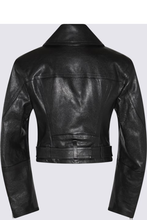 ウィメンズ新着アイテム Dsquared2 Black Leather Jacket