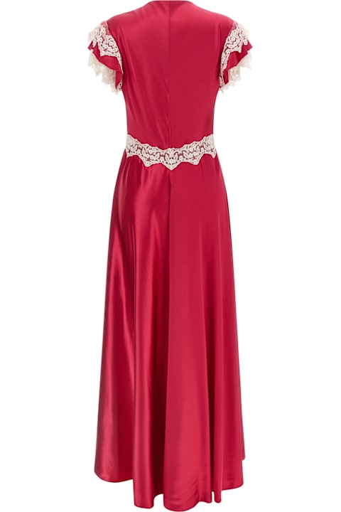 Homeware Alberta Ferretti Satin And Lace Dress