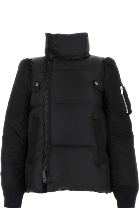 Sacai Coats & Jackets for Women Sacai Black Nylon Padded Blouson