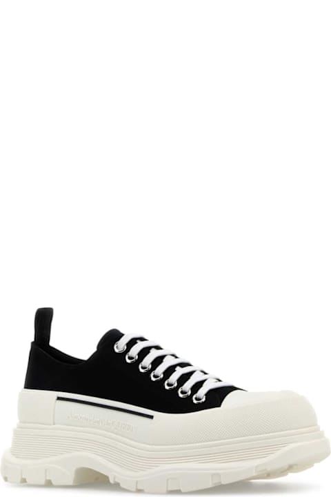 Homeware Alexander McQueen Black Canvas Tread Slick Sneakers