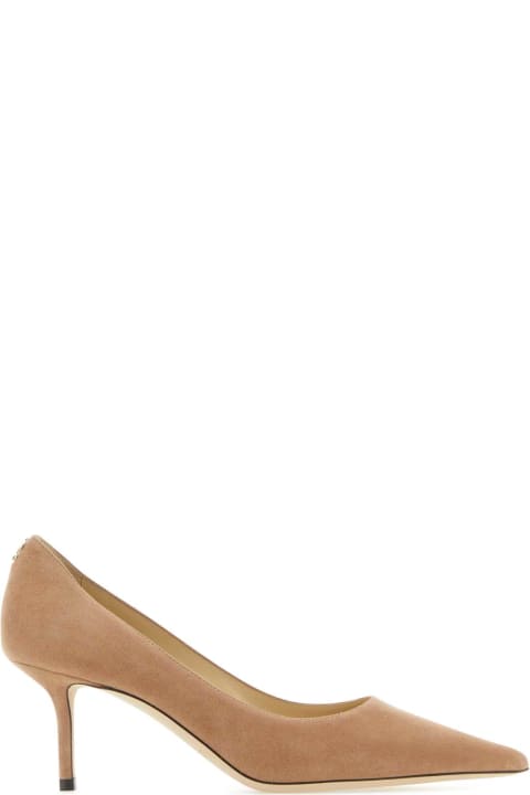 High-Heeled Shoes for Women Jimmy Choo Skin Pink Suede Love 65 Pumps