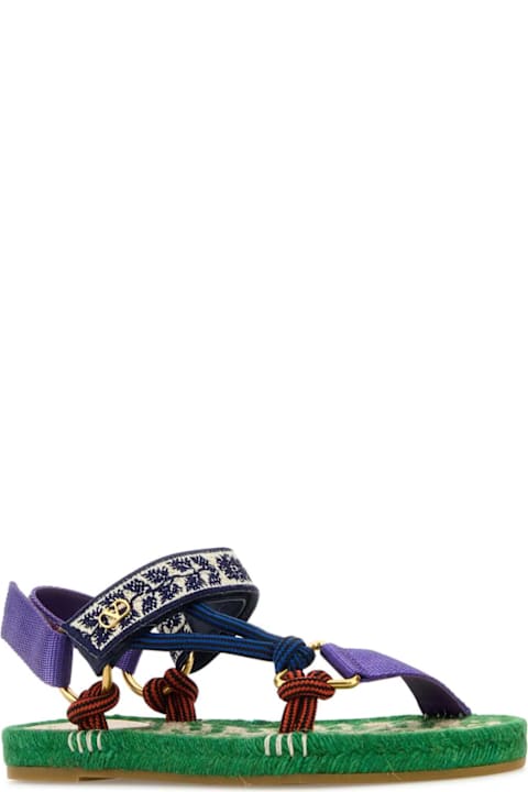Shoes for Women Valentino Garavani Embroidered Fabric Lake Powell Sandals