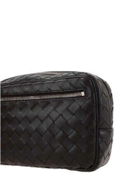 Bags Sale for Men Bottega Veneta Intrecciato Zipped Handbag
