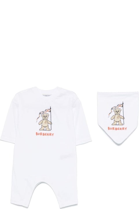 آخر صيحات الموضة من رُضع بنات Burberry Thomas Bear Two-piece Babygrow Set