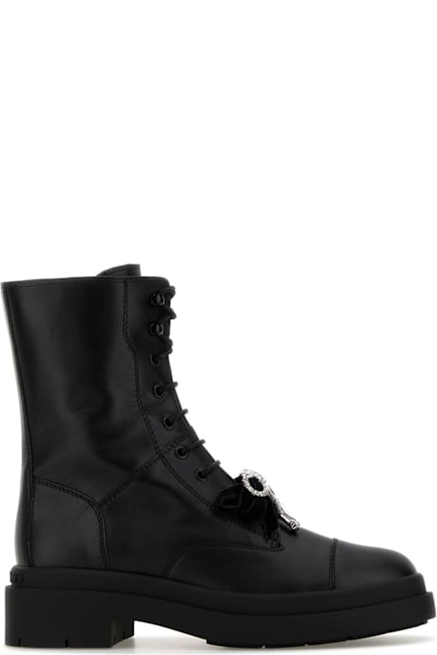 Jimmy Choo Black Leather Averi Boots