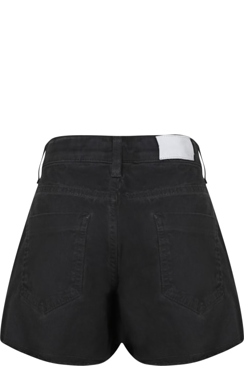 Fashion for Girls MSGM Black Short For Girl With Logo