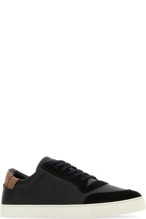 Burberry Sneakers for Men Burberry Black Leather Sneakers